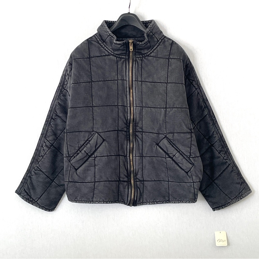 Free People Dolman Quilted Knit Jacket in XS